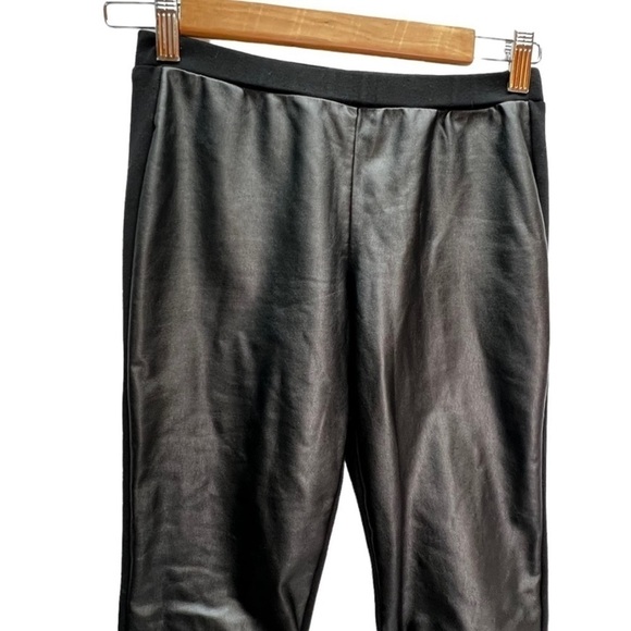 MICHAEL Kors Black Faux Leather Leggings Size XS - Picture 2 of 7